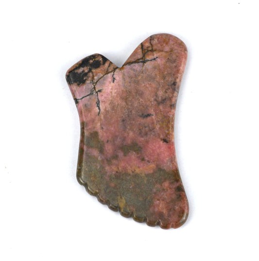 Natural Rhodonite jasper Gua Sha Tool Natural Tightening Skin Facial Beauty Body Guasha Massage Tool Skin Care Relax