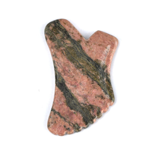 Natural Rhodonite jasper Gua Sha Tool Natural Tightening Skin Facial Beauty Body Guasha Massage Tool Skin Care Relax
