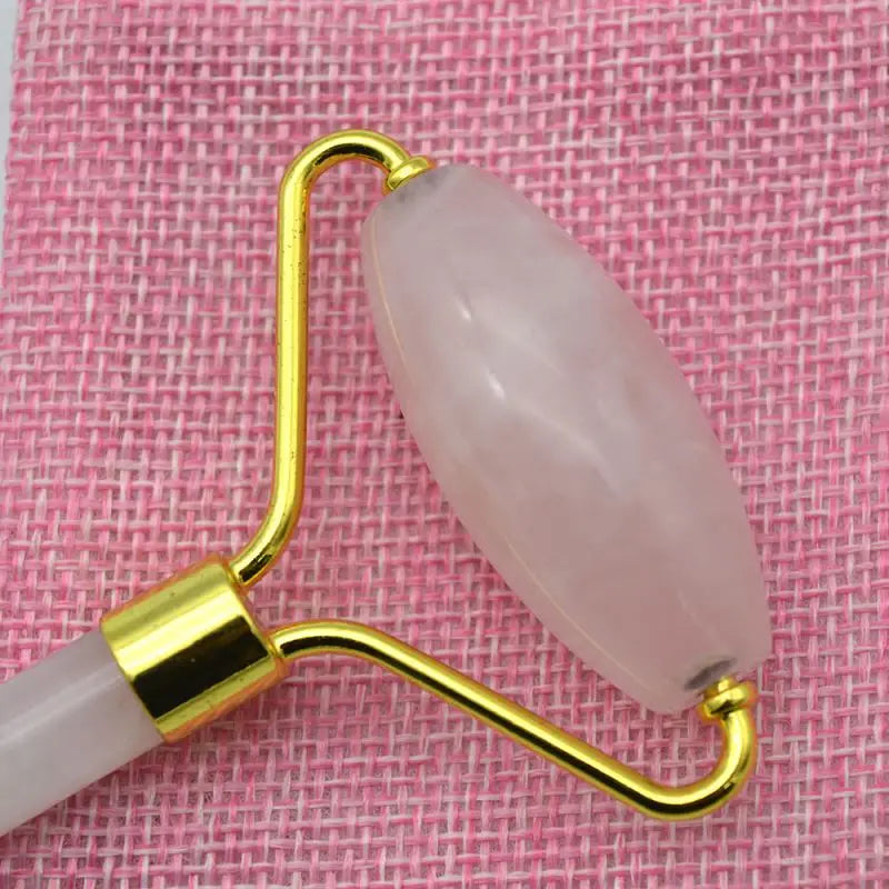Handcrafted Luxury Rose Quartz Face Roller Beauty Massage Tool for Face and Body Relaxation