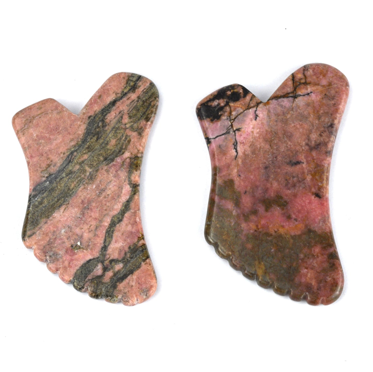 Natural Rhodonite jasper Gua Sha Tool Natural Tightening Skin Facial Beauty Body Guasha Massage Tool Skin Care Relax